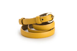 Damengürtel schmal <br /><sup>Genarbtes Leder ananas – gold</sup>