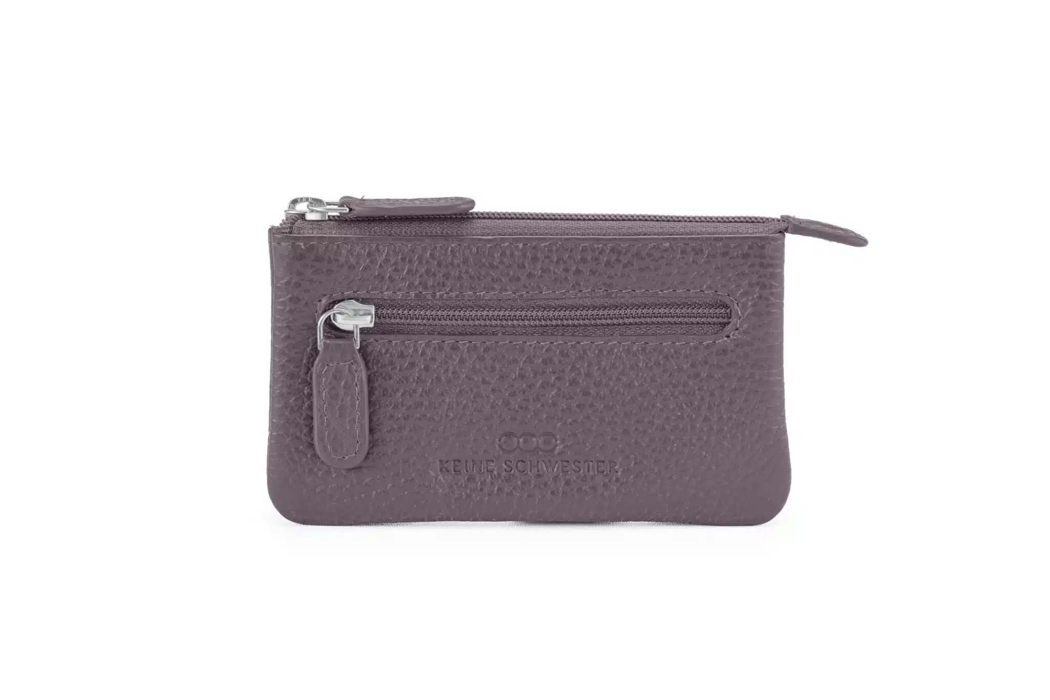 KEINESCHWESTER DUO Schluesseltasche Mauve Genarbt Silber A
